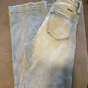 KanCan Blue Straight Leg Jeans with Distressed Finishing